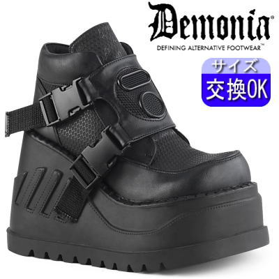 楽天市場】demonia デモニア 厚底 スニーカー ハイカット 黒 ブラック