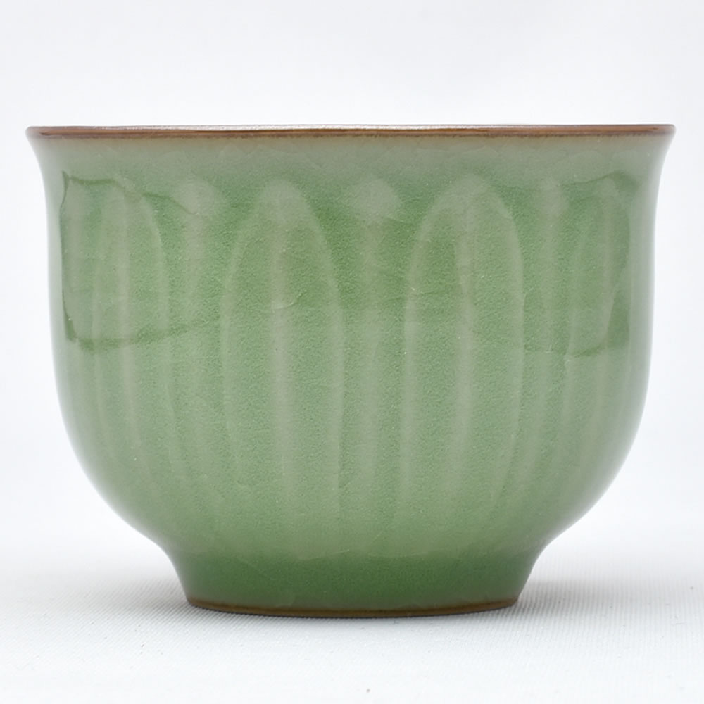 楽天市場】青磁の中国茶器・蓮花茶碗（哥梅）75ml（満水120ml） : 天香茶行