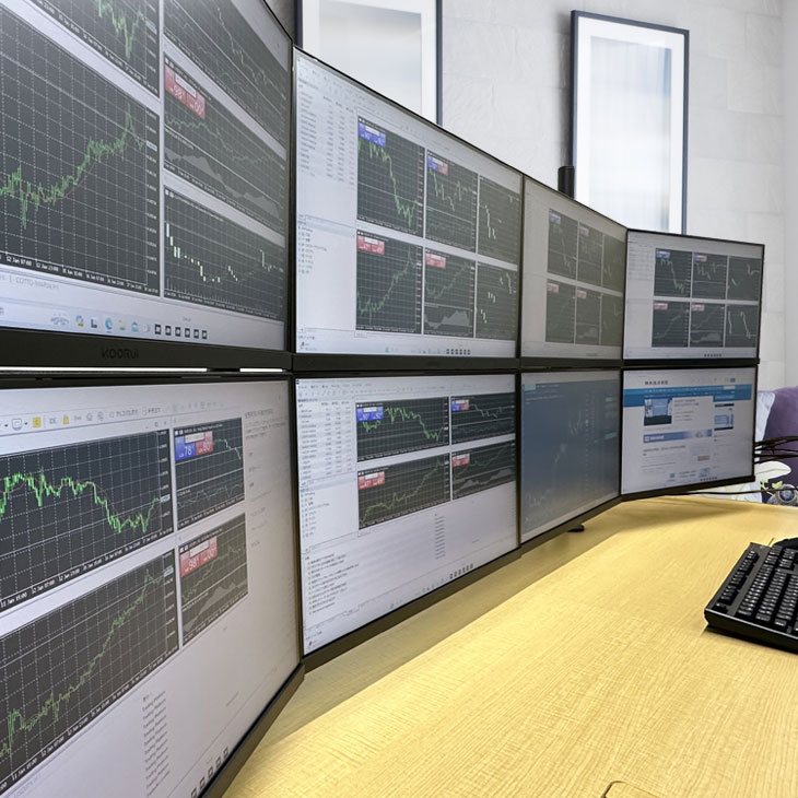 トレーディングPC8 FX 株 デイトレ 仮想通貨 22型×8画面マルチモニタ