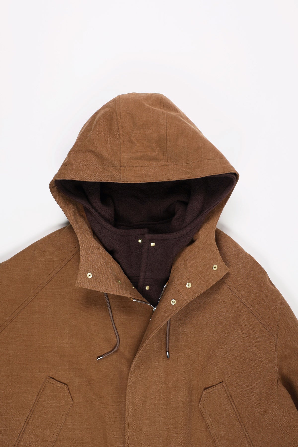 Auralee Washed Heavy Canvas Liner Coat | Brown | Canoe Club