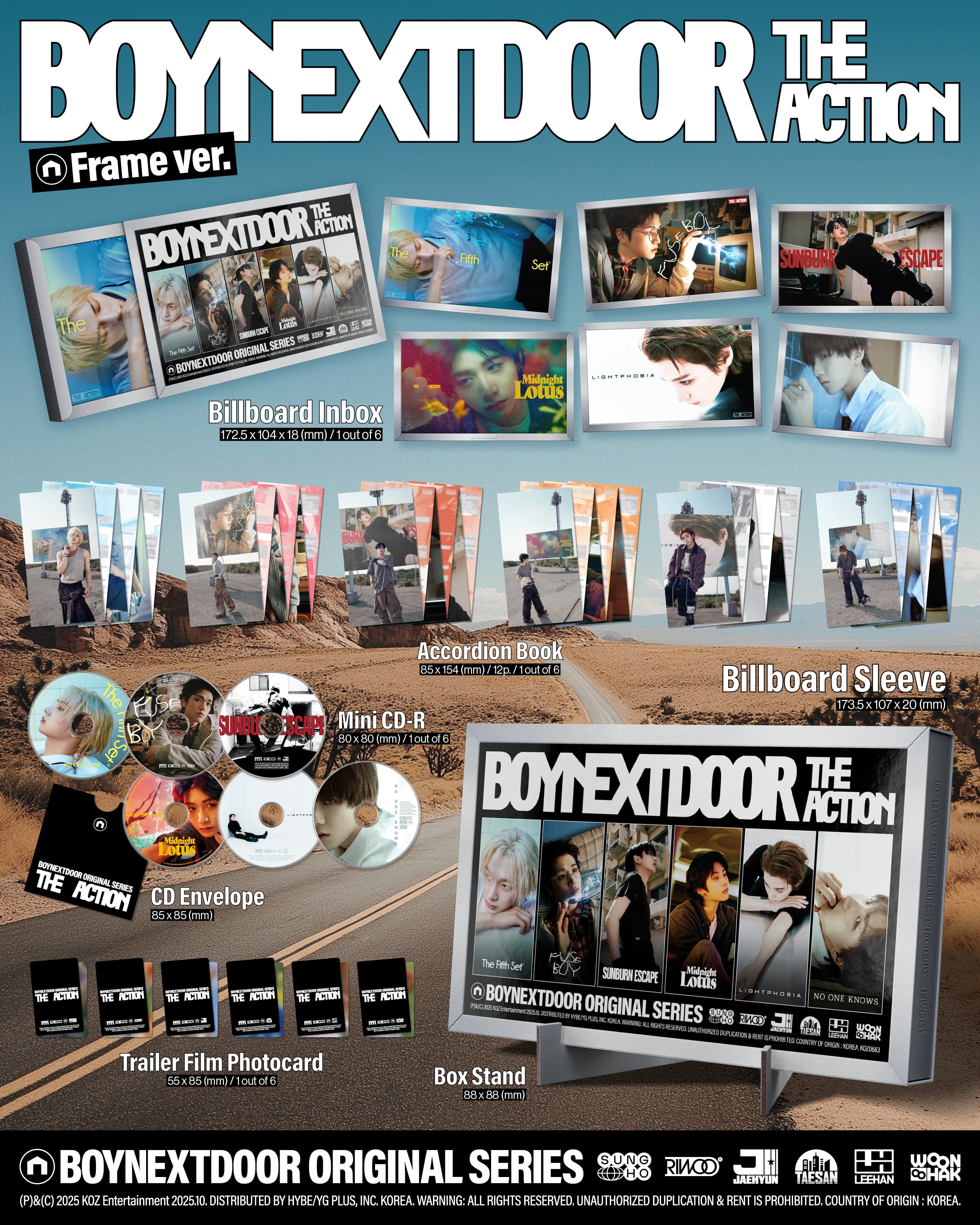 BOYNEXTDOOR - 'The Action' (Frame Ver.) – Kawaii Gifts