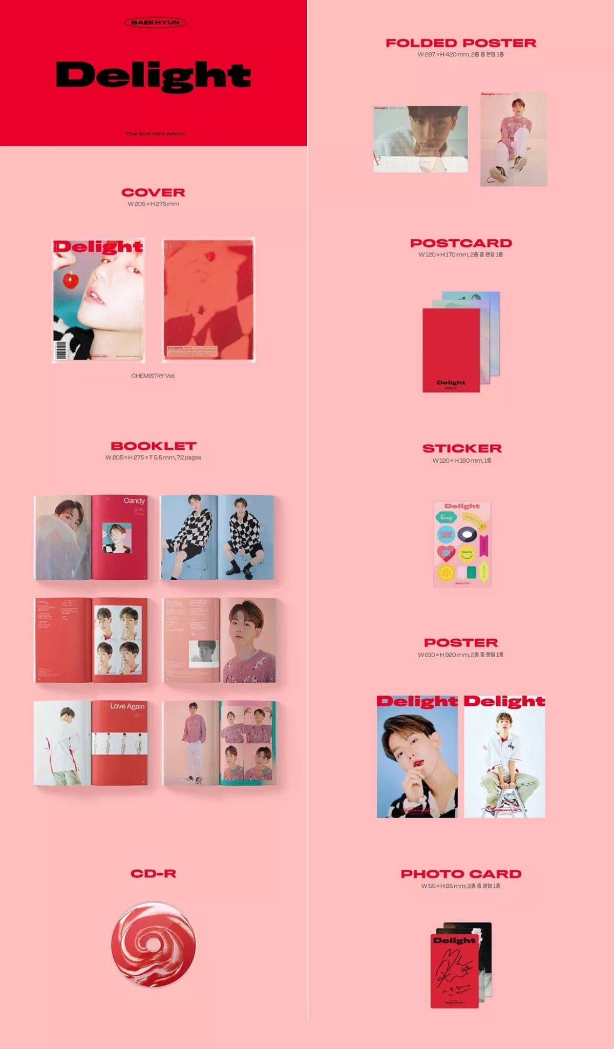 BAEKHYUN - Delight (2nd Mini Album) Chemistry Ver. – Kawaii Gifts