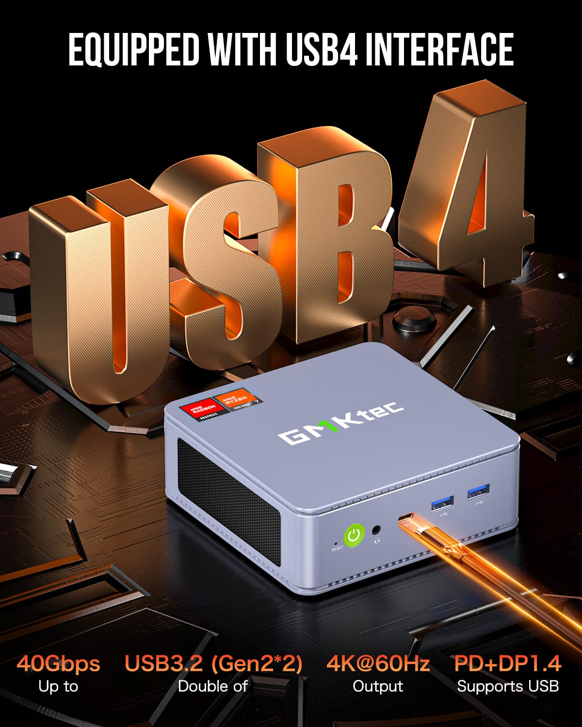 GMKtec NucBox K6 | AMD Ryzen™ 7 7840HS / 16GB RAM + 1TB