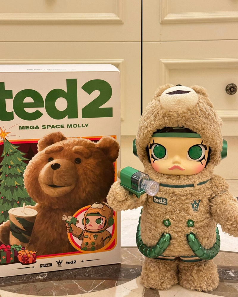 POPMART MEGA SPACE MOLLY Ted 2 400% 熊麻吉泡泡瑪特