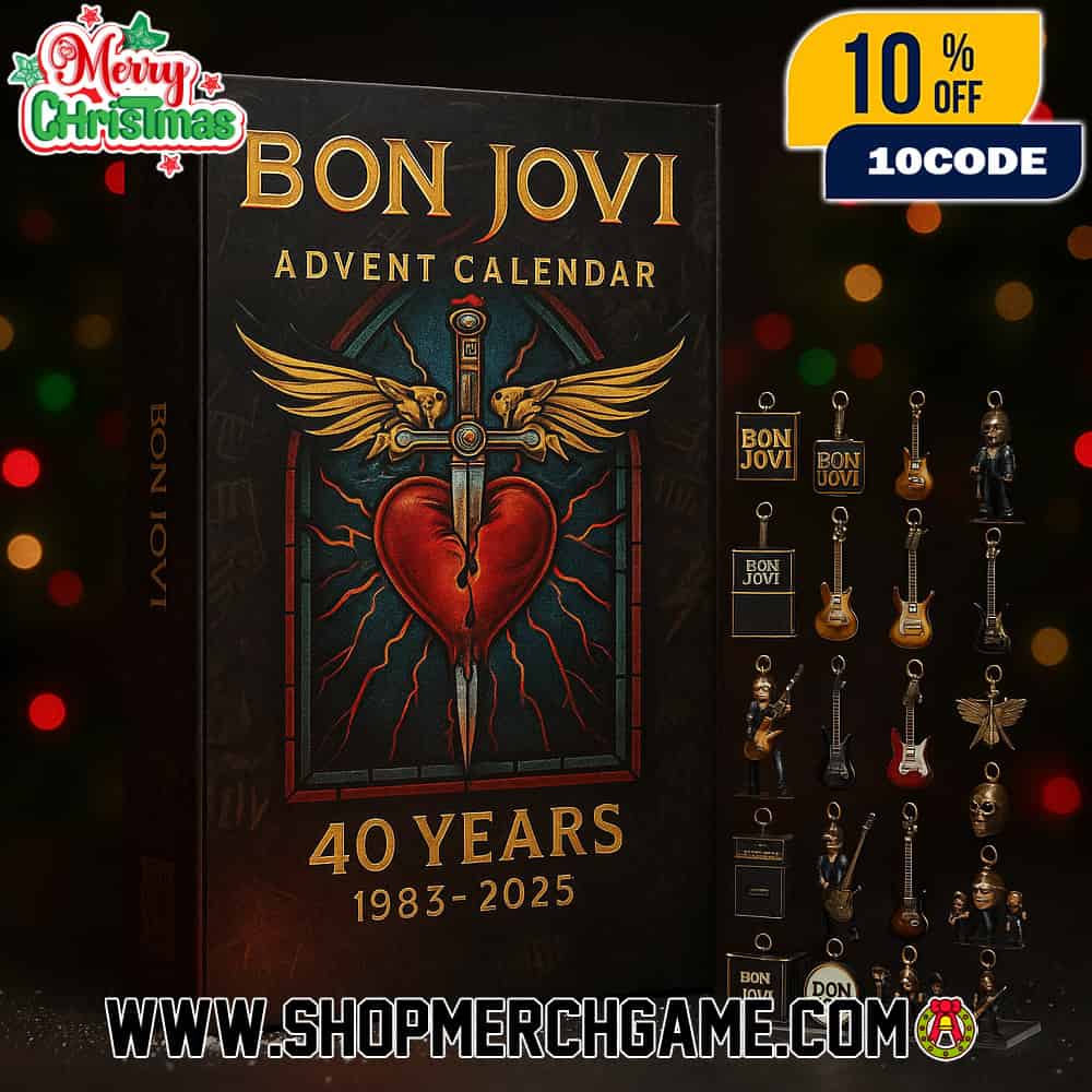 Bon Jovi Advent Calendar 40 Years 1983-2025 Ornament Set Band Logo