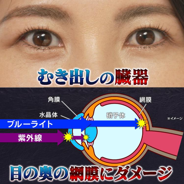 アイブレラ クリアノーブル／透明サングラス／日焼け防止／目の健康