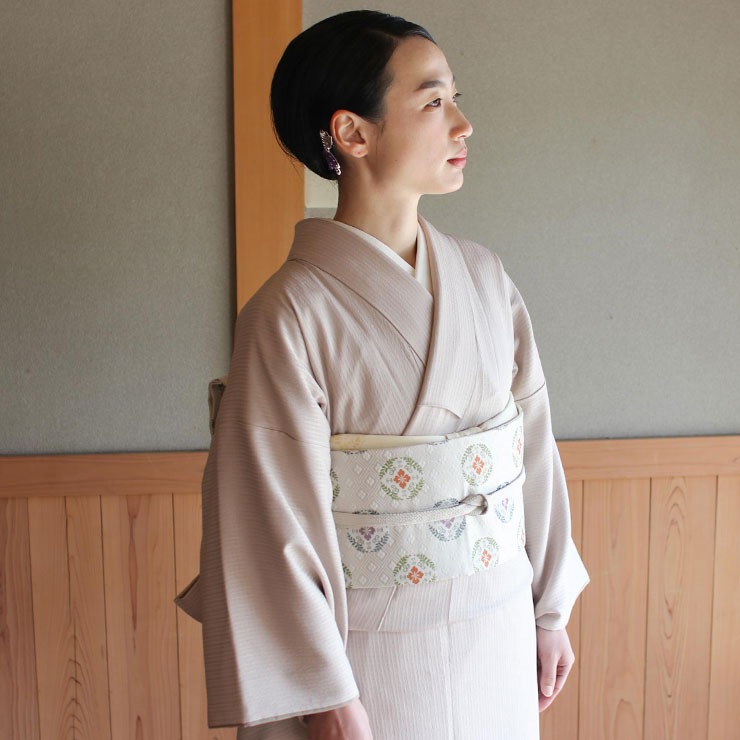 TORAY（東レ） 洗える 色無地 日本製 東レ（灰桜色 S M L サイズ）単衣