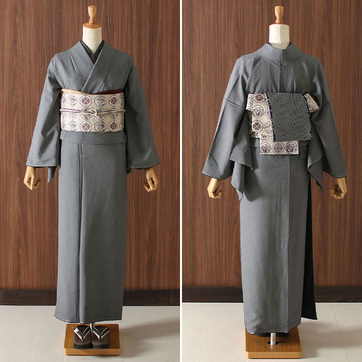 洗える 江戸小紋 フルオーダー 反物 鮫小紋 黒 ストライプ お誂え