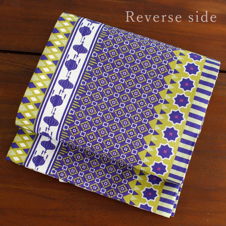 撫松庵」一重太鼓袋帯 名古屋帯 なごや帯 - ランタン行列 (グレー 108