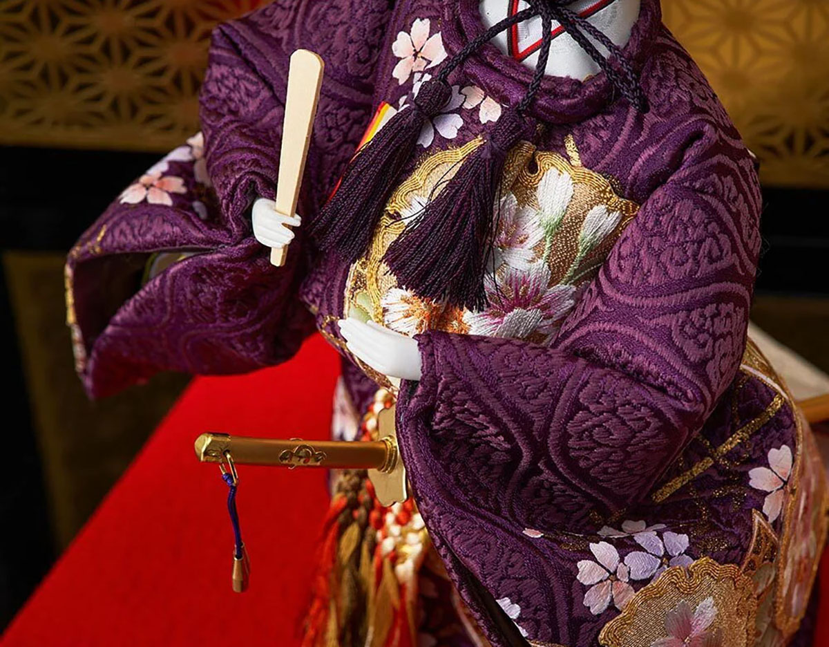 雛人形 立雛飾り 衣裳着 金彩刺繍 三五親王 立親王飾り 人形の久月
