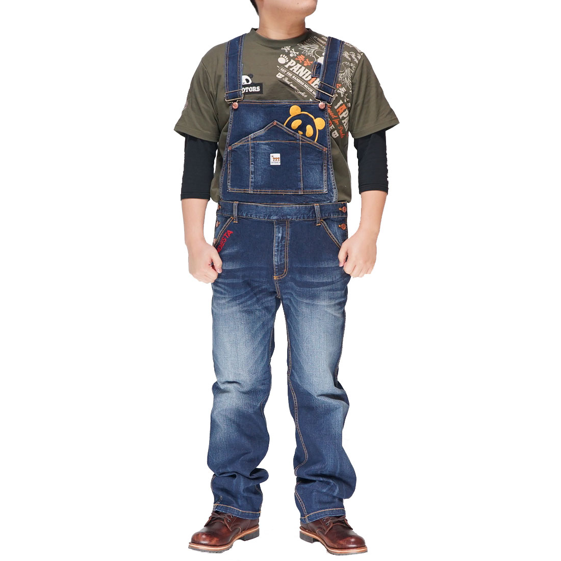 PANDIESTA（パンディエスタ） オーバーオール パンダ のぞきパンダ