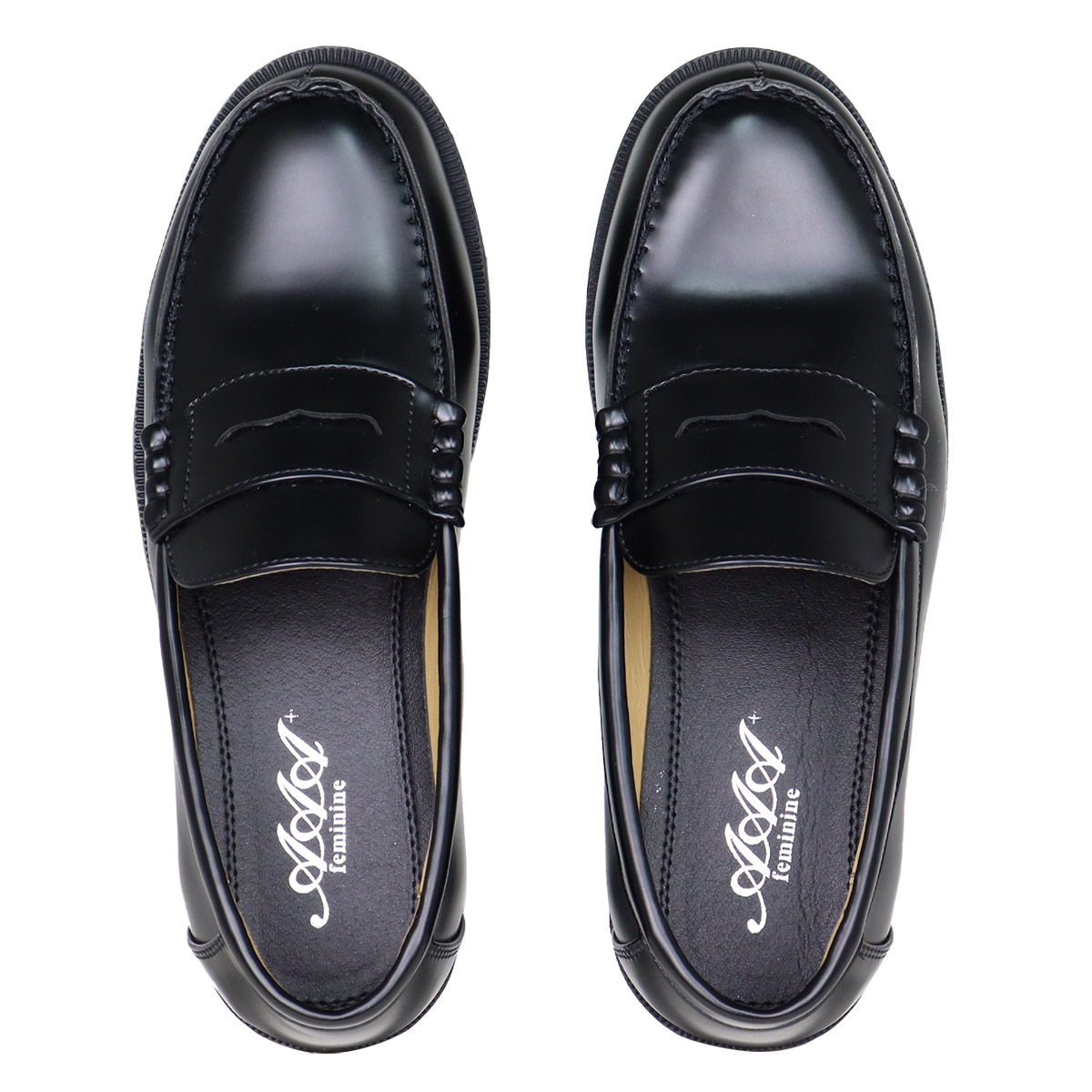 AAA+（サンエープラス） ローファー 学生 女子 幅広 スクール 22.5