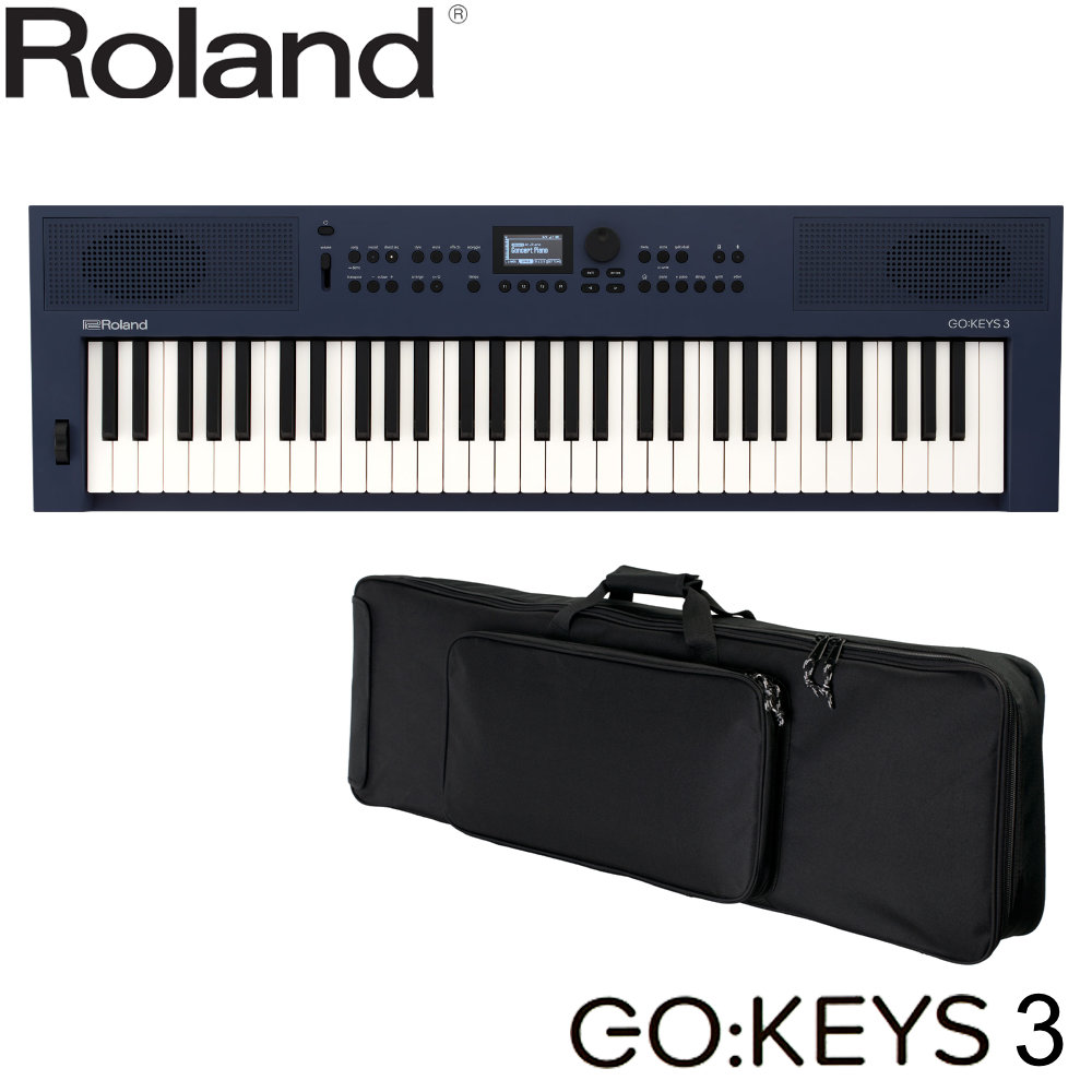 ローランド（Roland） Roland GO KEYS 3 紺色 MU + キーボードケース