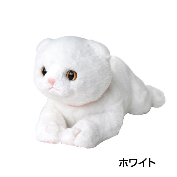 ひざねこ ぬいぐるみ 極もふ スコティッシュフォールド ホワイト
