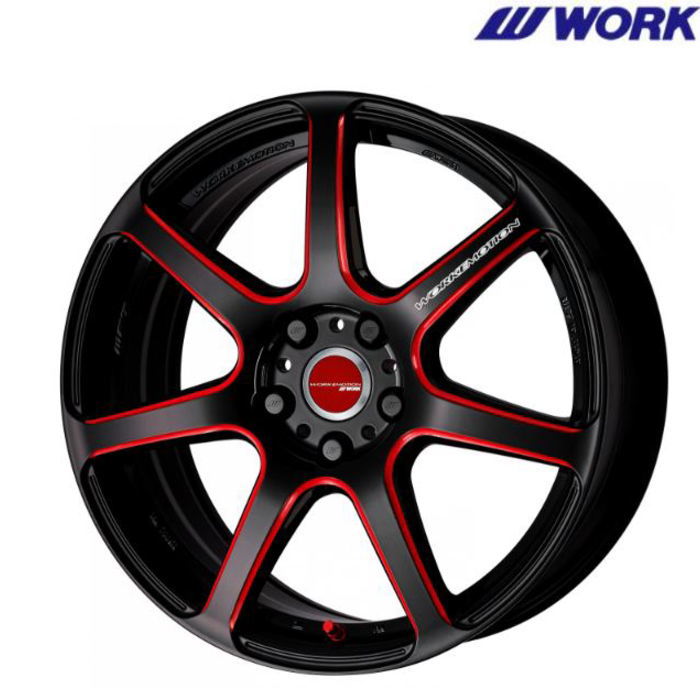 WORK 15インチ 4穴 100 5J WORK EMOTION T7R kurenai ホイール単品 4本