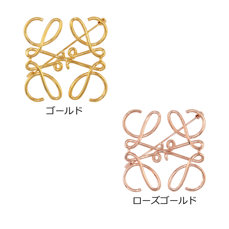 LOEWE（ロエベ） [新品/ラッピング済] ブローチ アナグラム ゴールド