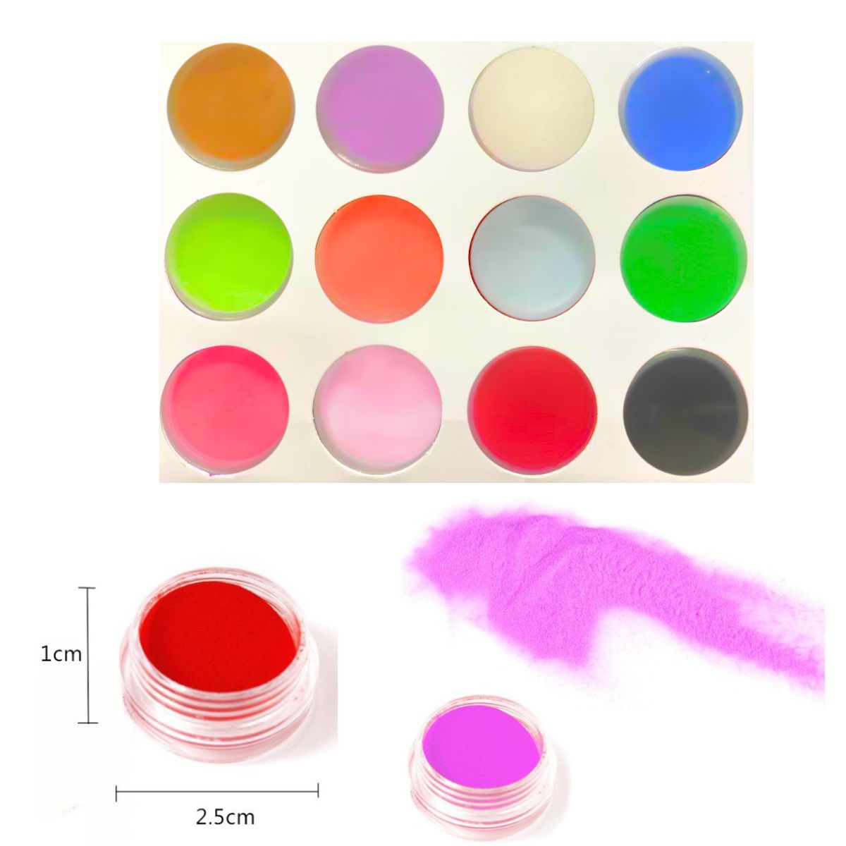 アクリルパウダー ネイルアクリルパウダー 12色セット 3Dパウダー