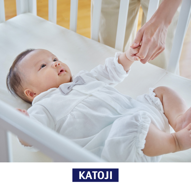 カトージ（KATOJI） ハイタイプ ベビーベッド プチホワイト ホワイト
