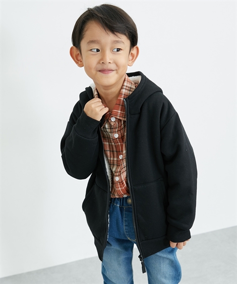 ニッセン（nissen） キッズ 裏ボア パーカー ジャケット 子供服 男の子