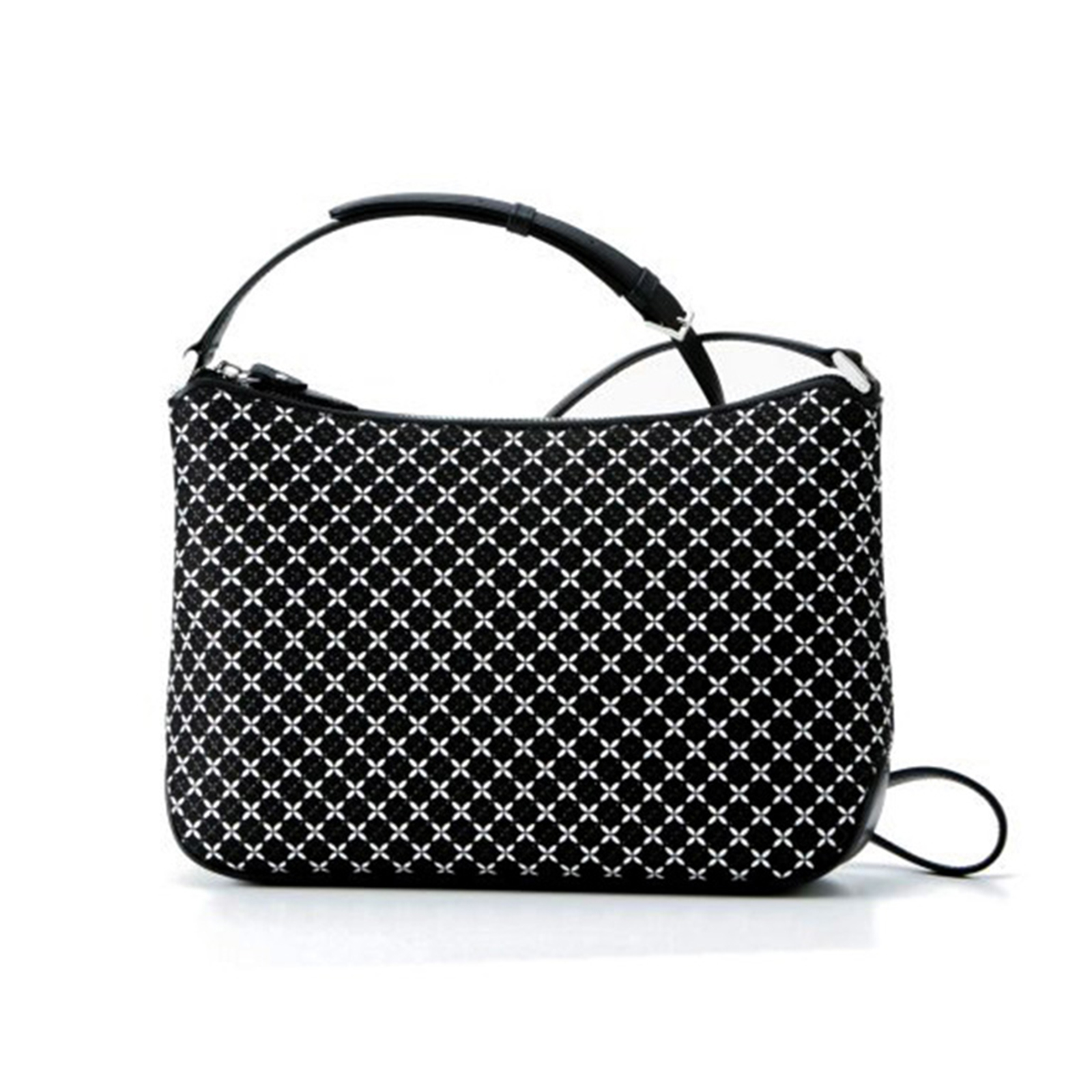 印傳屋（INDEN-YA） 印伝 ショルダー バッグ そよか 七宝 黒 ブラック