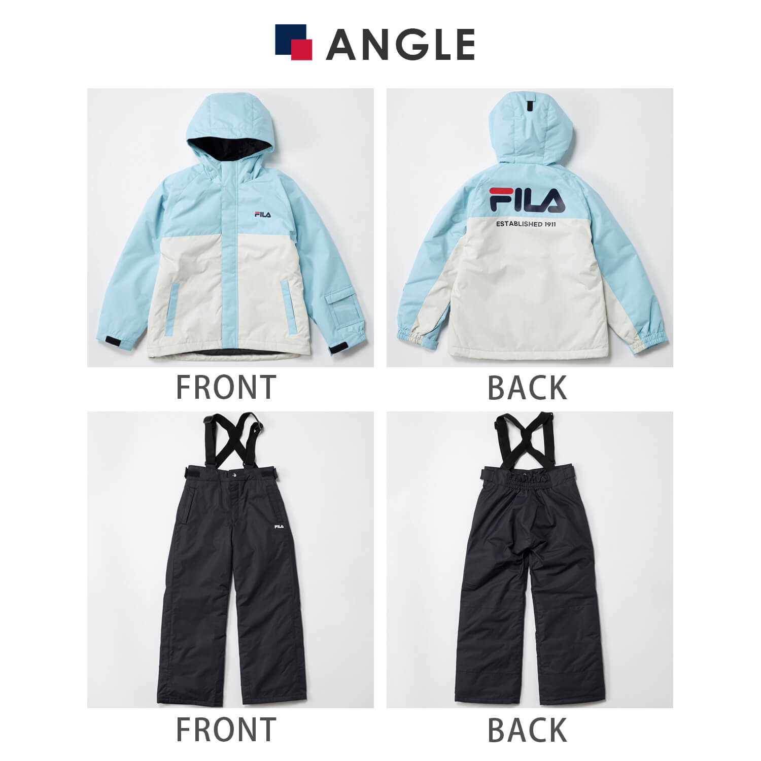 FILA（フィラ） 特価 スキーウェア キッズ 上下セット ジュニア 130