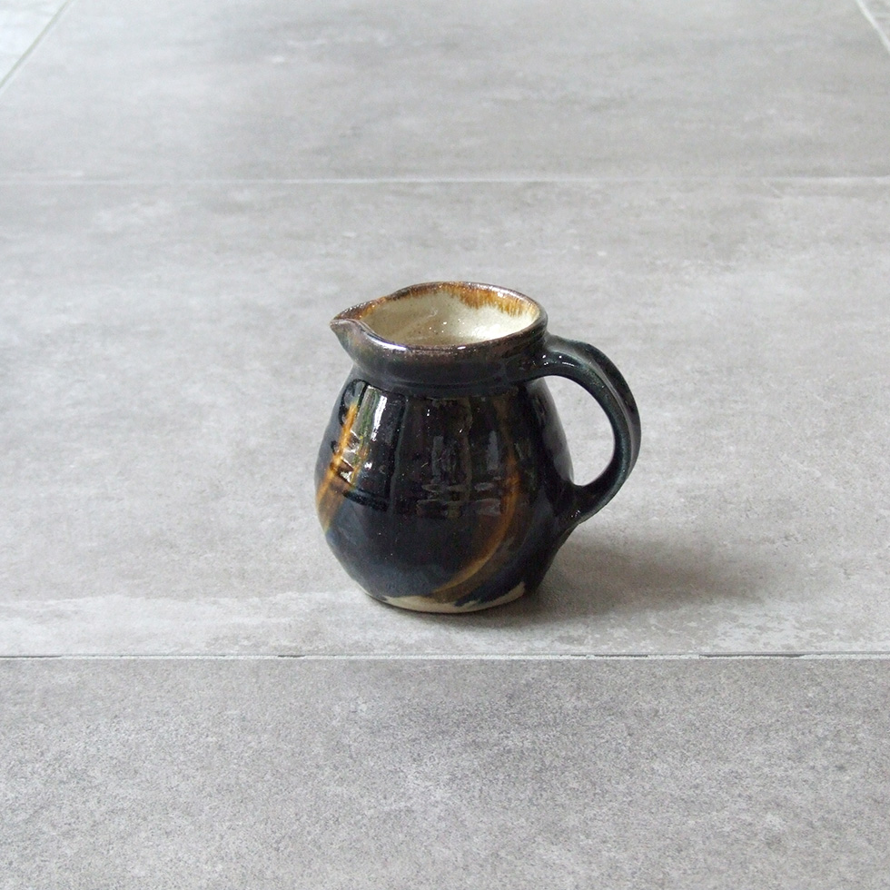 やちむん 民藝 読谷山焼 北窯 松田共司 3.5寸ピッチャー 呉須に飴