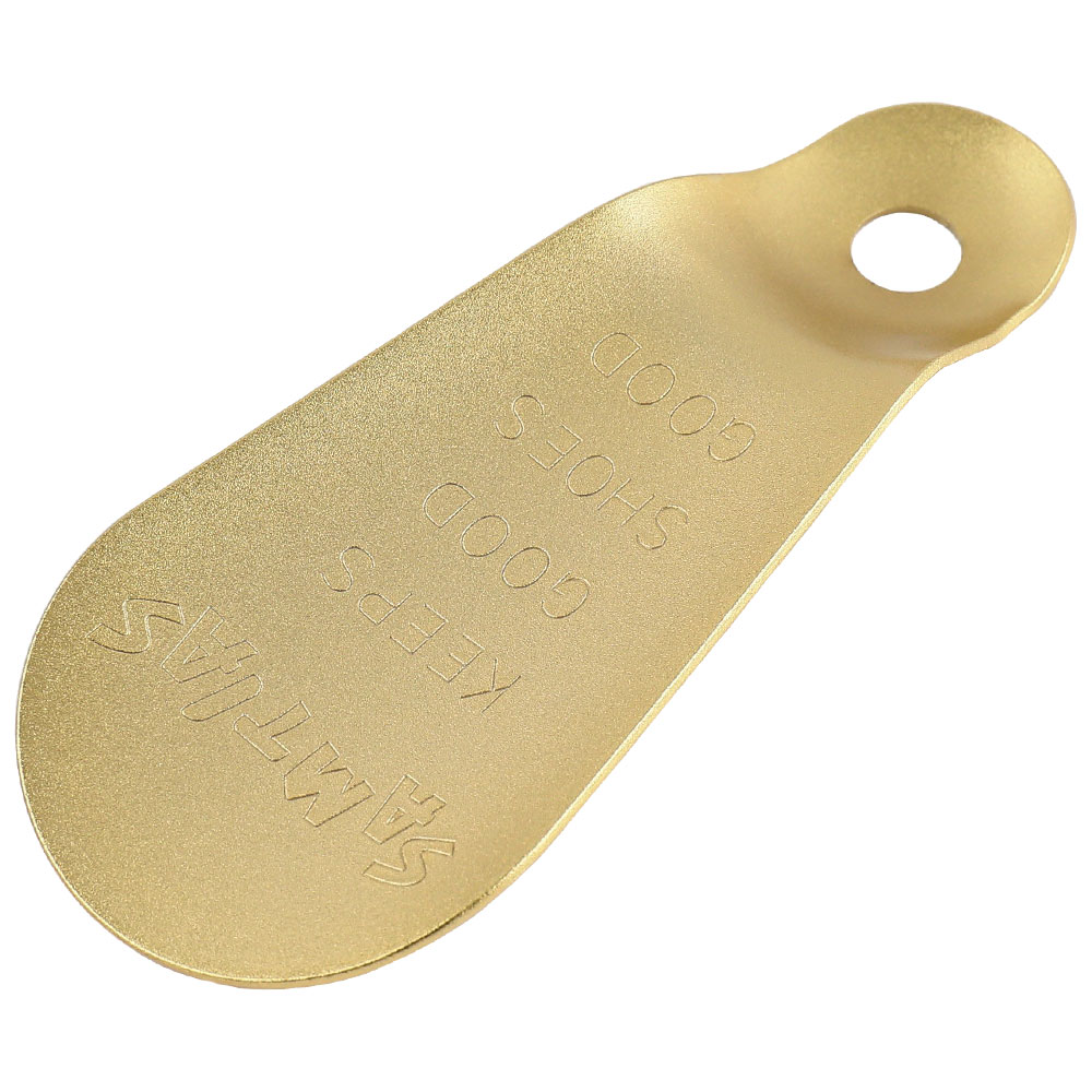 靴べら 携帯用 サムティアス短ベラ 真鍮製 シューホーン ミニサイズ 約