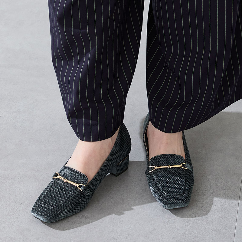 WA ORiental TRaffic レディース ローファー ビットローファー 太め