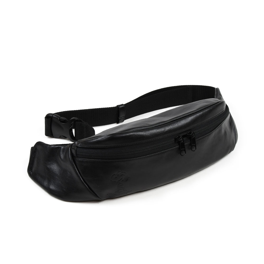 PEANUTS スヌーピー ウエストポーチ ボディバッグ 横長 大きめ