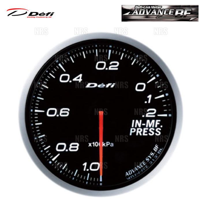 Defi（デフィ） アドバンスBF インマニ計/負圧計 白/ホワイト -100kPa