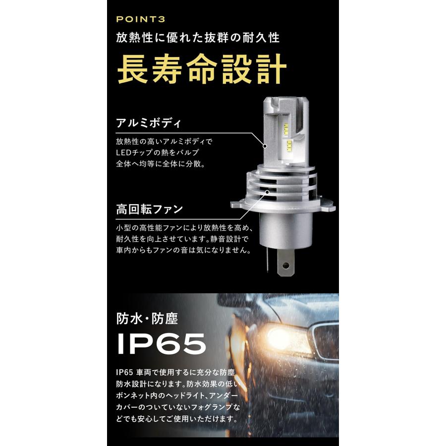 LA350S/LA360S ミラ イース H4 LED ヘッドライト LED化 雪、雨に強い