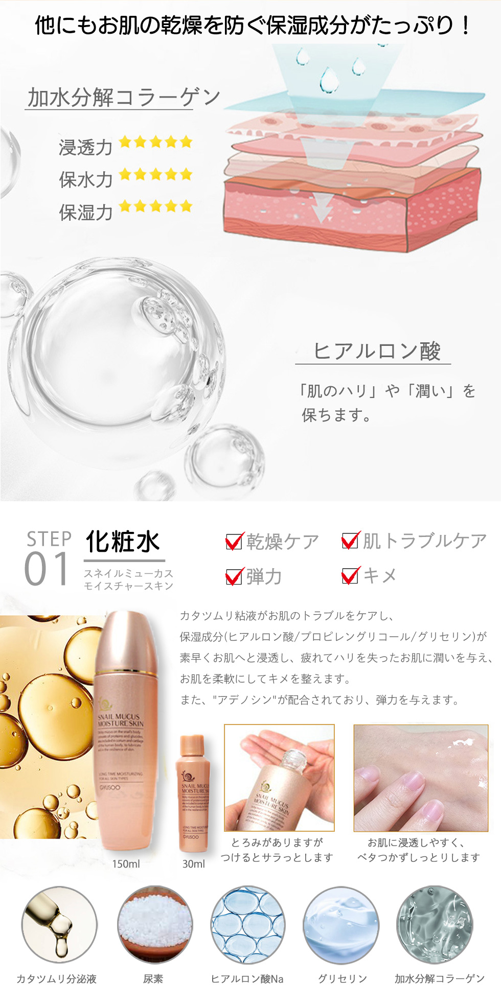 パック付き グシュ ミニセット 化粧水30ml 乳液30ml トライアルセット