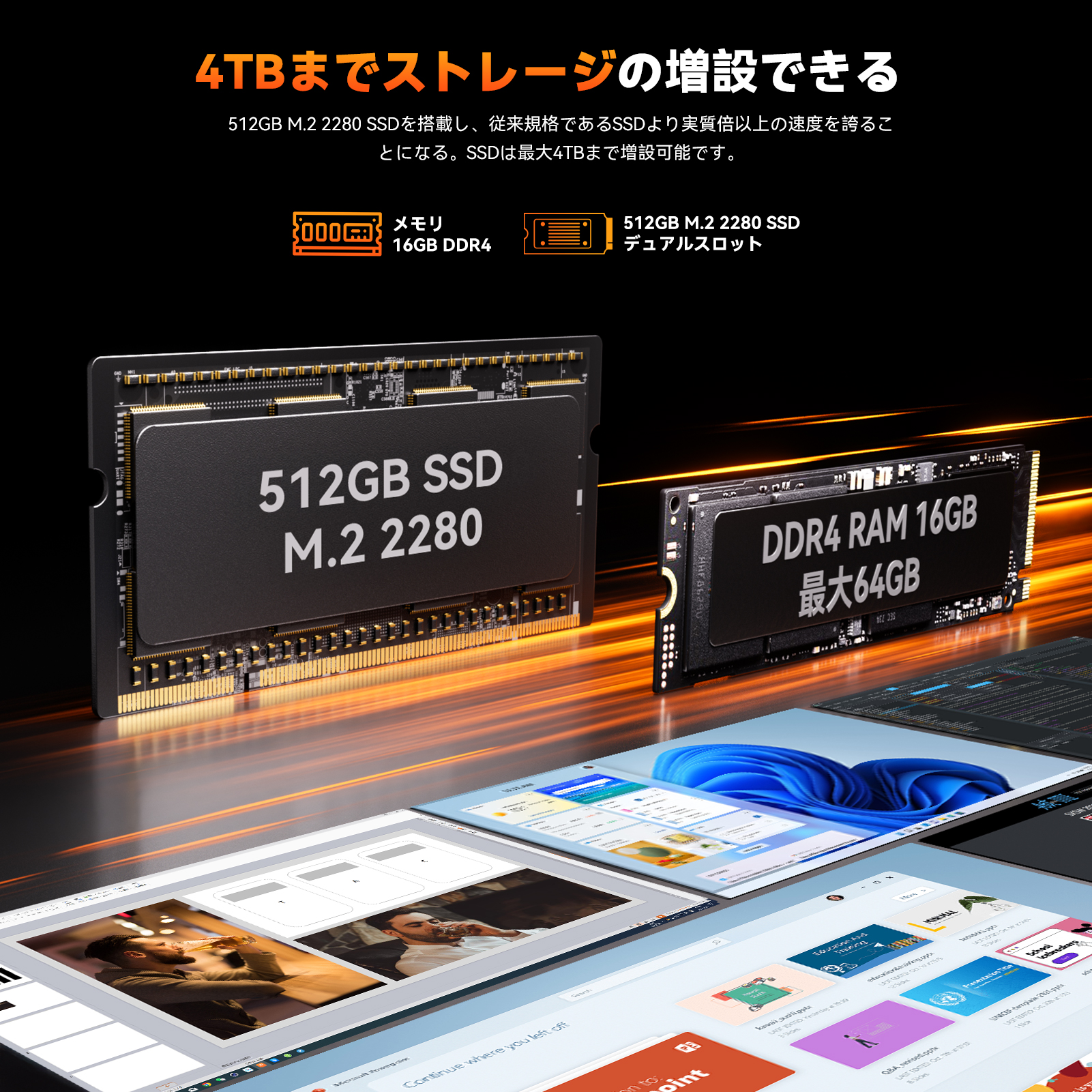 新品 AMD Ryzen Embedded R2544 ミニpc 最大3.7GHz 4C8T 16GB DDR4