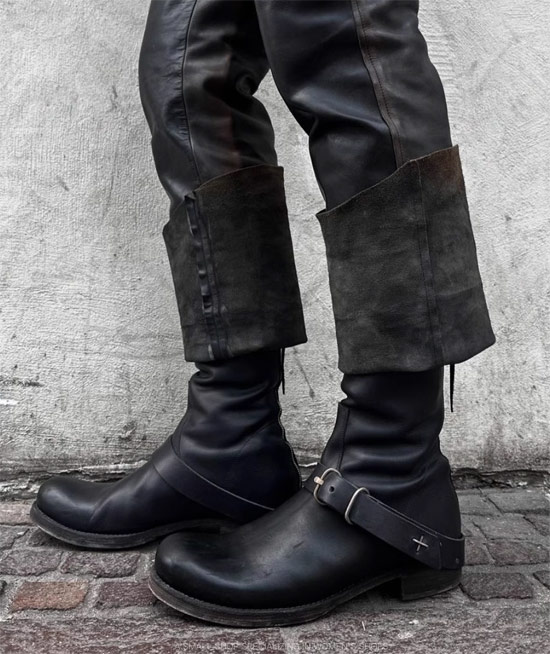 V系 ブーツ メンズ 本革 エンジニアブーツ モード系 レザーブーツ 大人