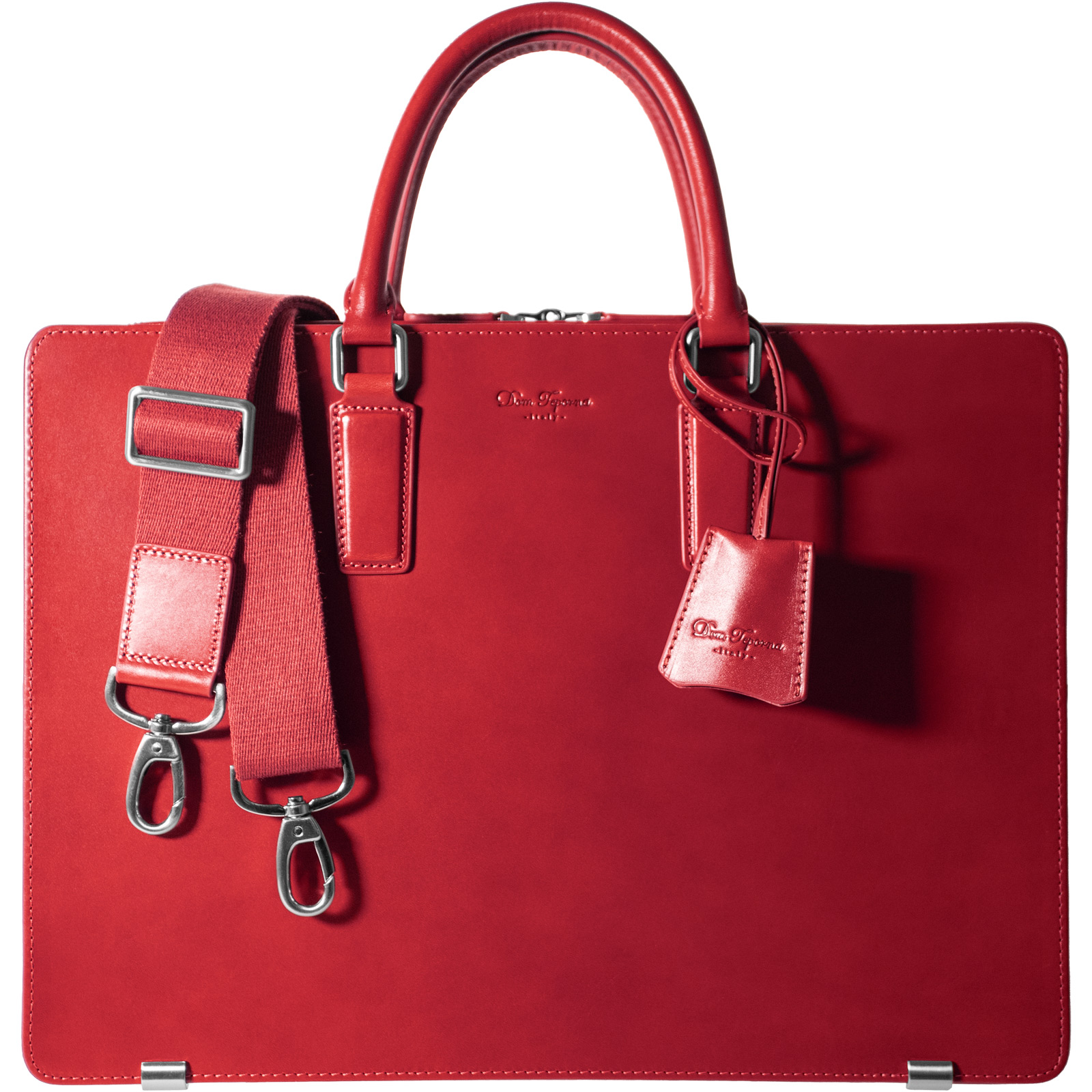 DomTeporna Italy 本革 ビジネスバッグ ブリーフケース 牛革