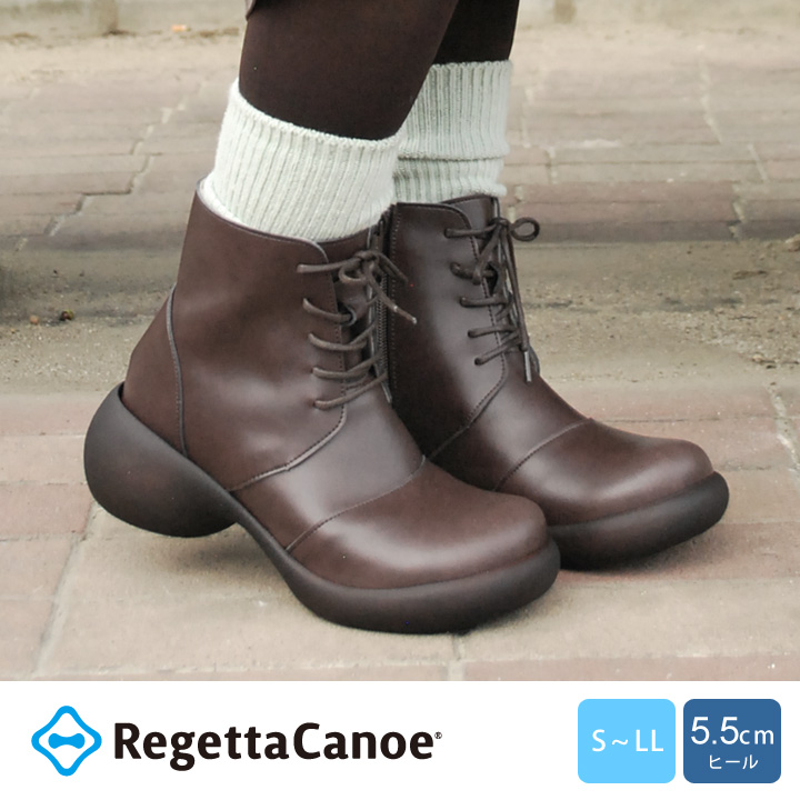 リゲッタカヌー RegettaCanoe CJES-6135a エッグヒール レースアップ