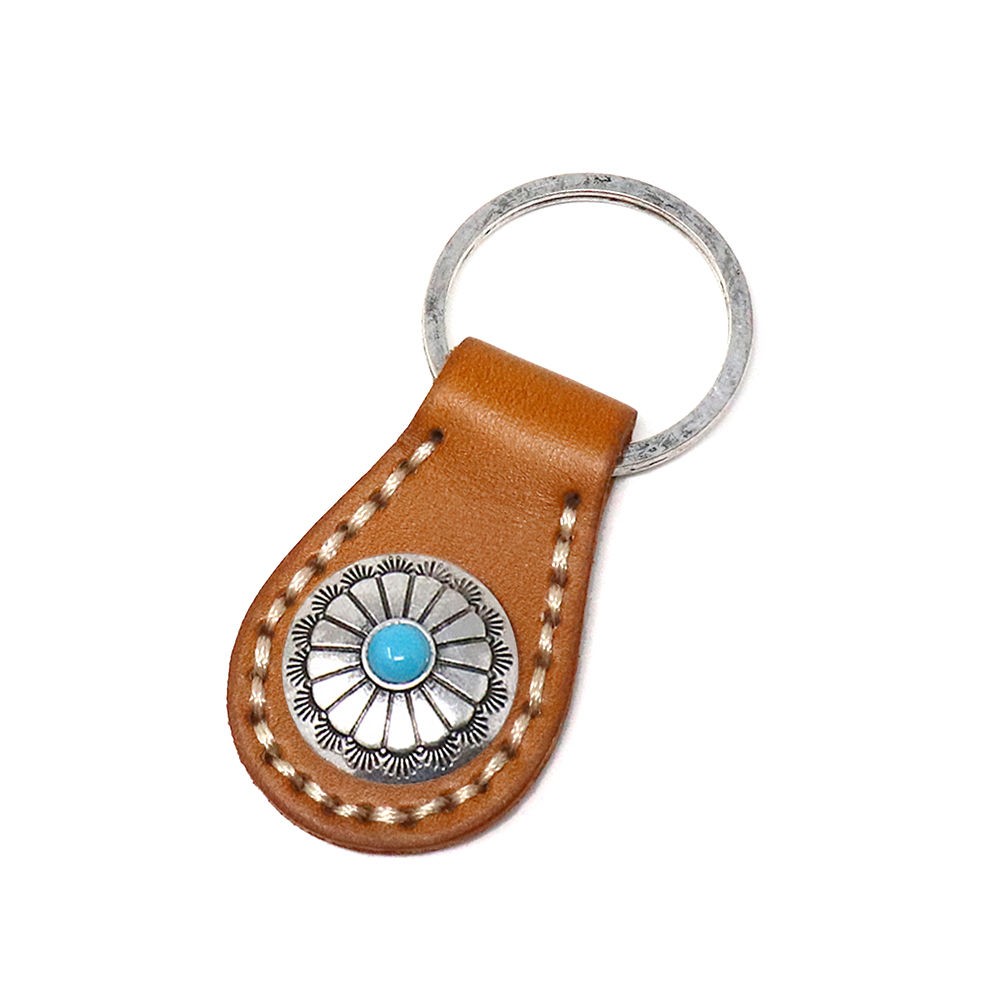 キーホルダー メンズ ネイティブアメリカン コンチョ ココペリ 本革