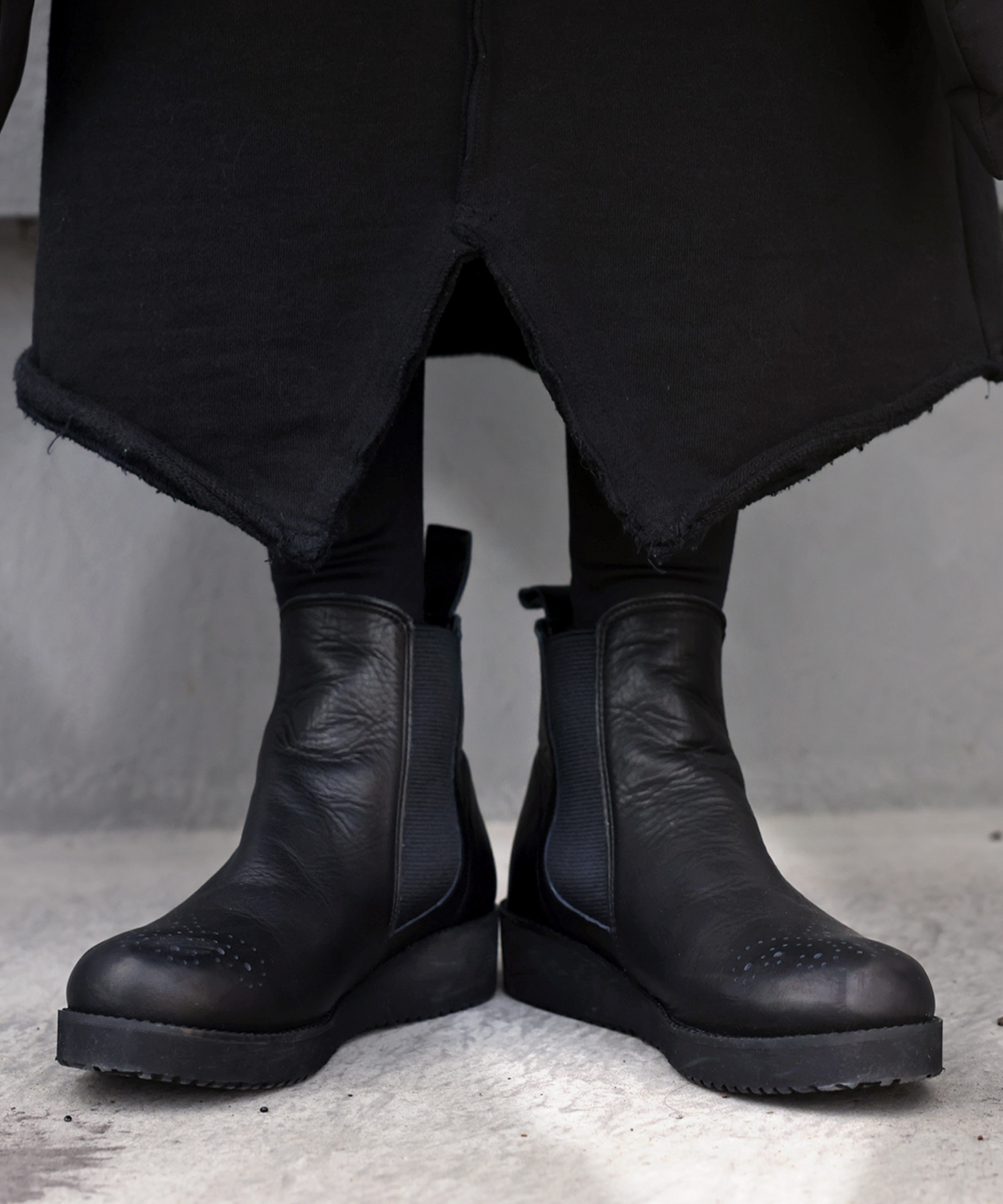 antiqua（アンティカ） 本革 日本製 サイドゴアブーツ レディース 靴