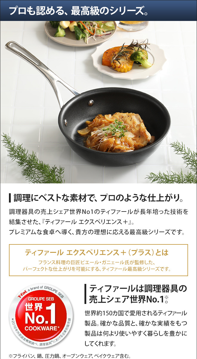 T-fal（ティファール） フライパン 選べる豪華特典 エクスペリエンス+