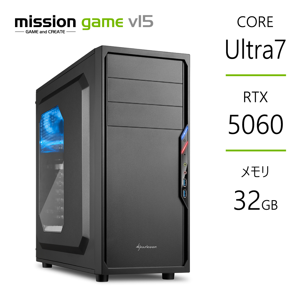 インテル（intel） ゲーミングPC RTX5060 Core i7-14700F メモリ16GB