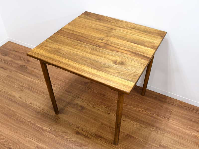 ダイニングテーブル 2人掛け 80cm チーク 無垢 ダイニング テーブル