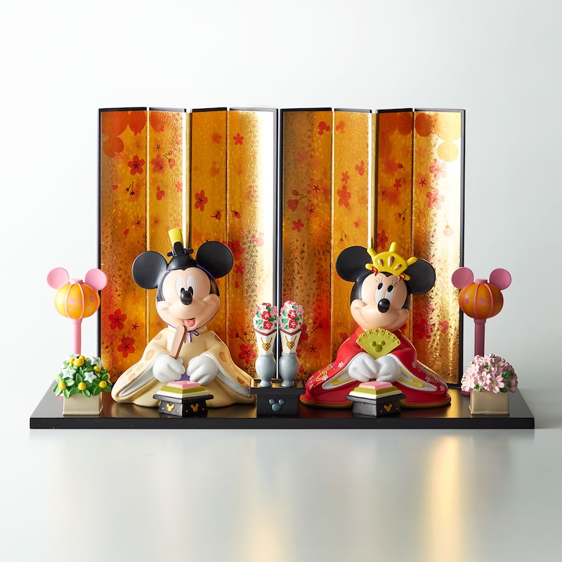 Disney（ディズニー） 雛人形 コンパクト お雛様 親王飾り 雛祭り
