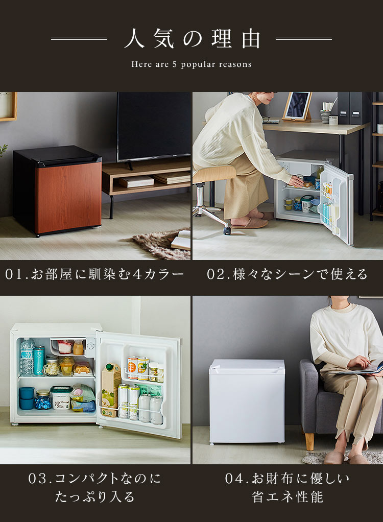 IRIS OHYAMA（アイリスオーヤマ） 冷蔵庫 46L 小型 1ドア コンパクト