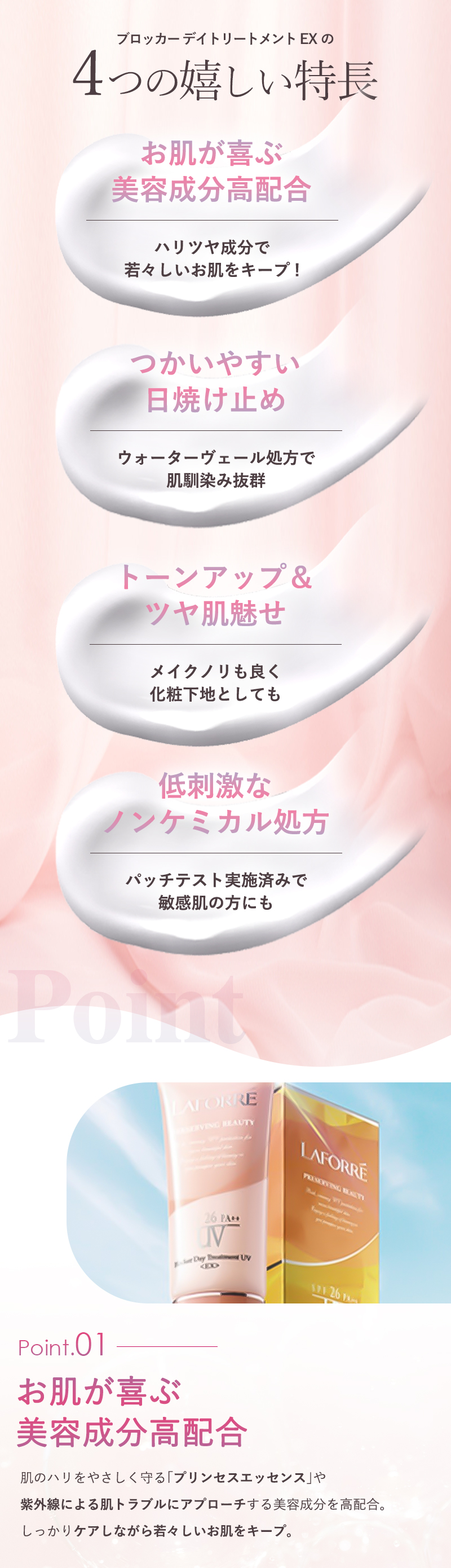 LAFORRE 日焼け止め 顔用 無香料 敏感肌 ノンケミカル トーンアップ