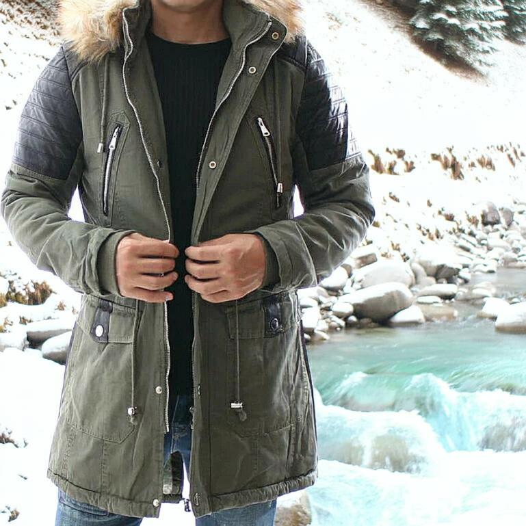 モッズコート ハーフコート 裏ボア メンズ バイカーディテール カーキ