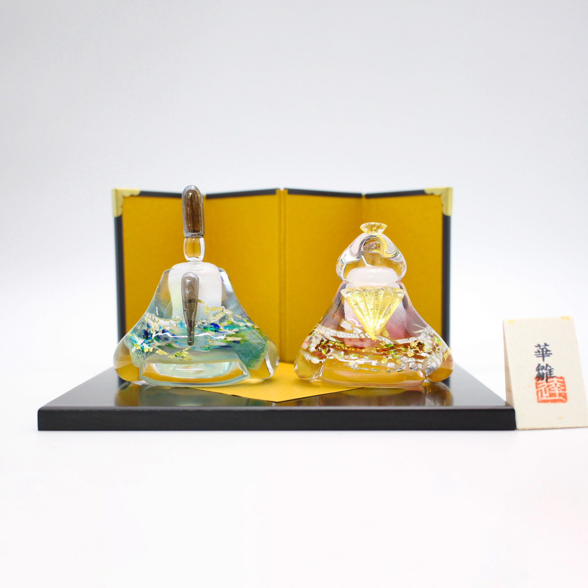 ガラスのお雛様 華雛 (はなびな) glass calico グラスキャリコ