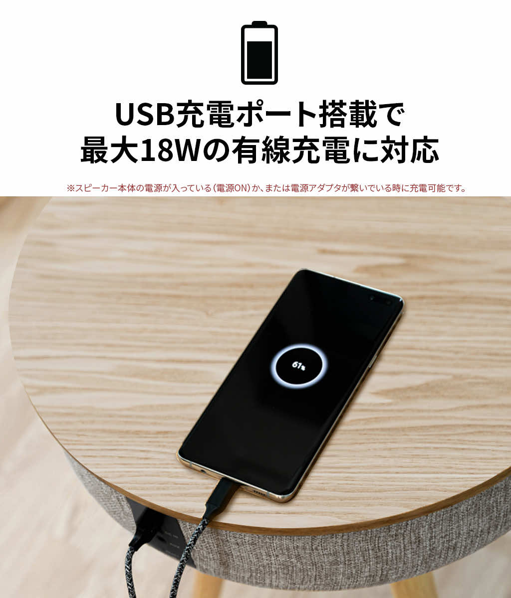 Welle 360°Bluetoothテーブル型スピーカー Mellow W501T 360ド