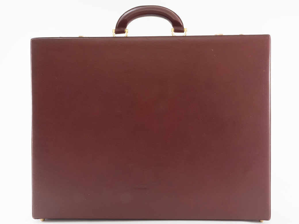 カルティエ マストライン アタッシュケース レザー ボルドー