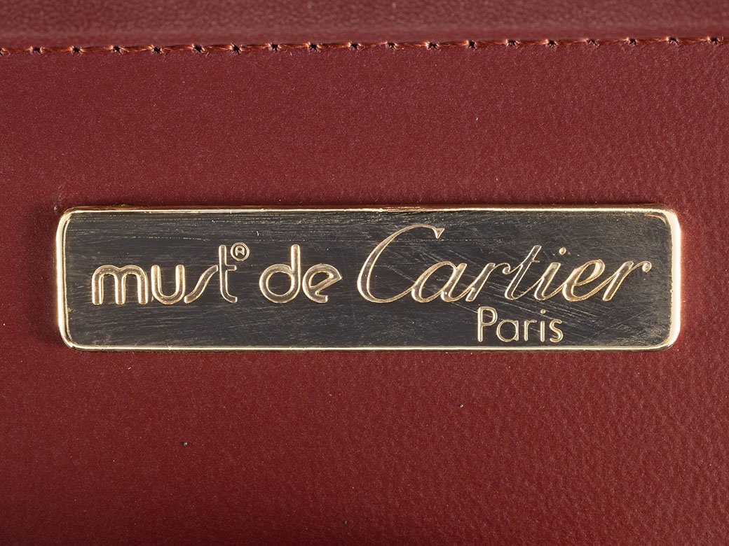 カルティエ マストライン アタッシュケース レザー ボルドー