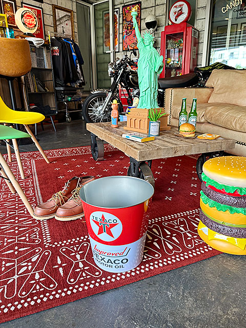 テキサコ トラッシュカン ゴミ箱 □ アメリカン雑貨 アメリカ雑貨